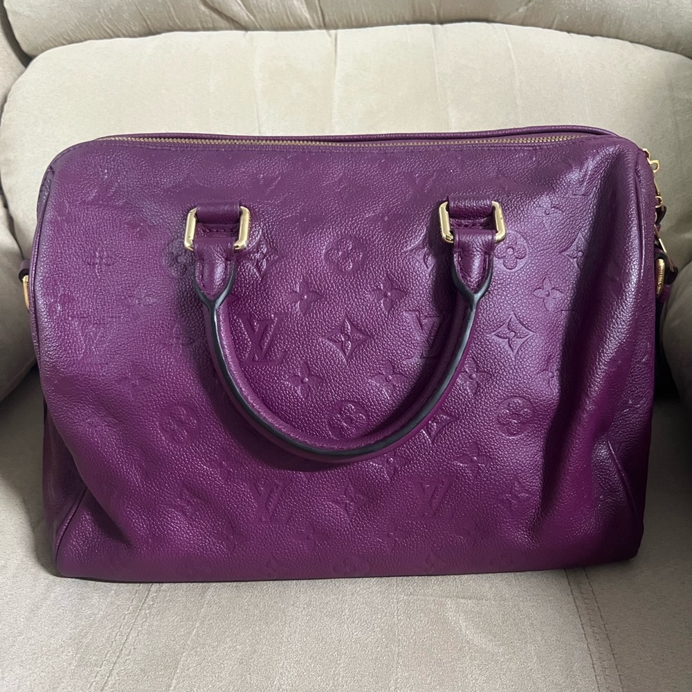 Louis Vuitton amethyst speedy empreinte  30 bag AUTHENTIC - Picture 2 of 15